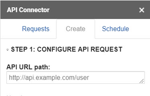 API Connector screenshot 1
