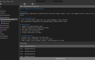 View all historical changes on a note