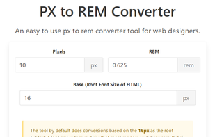 PX to REM Converter with Live Text Preview