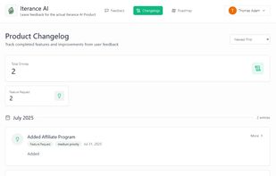 Product Changelog