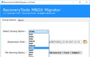 RecoveryTools MBOX Migrator screenshot 1