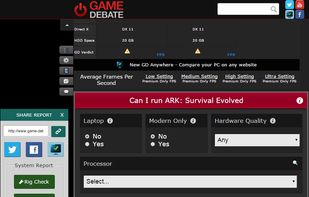 "Can I run it" function in the page of the videogame
