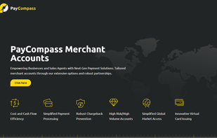 Screenshot of the homepage of PayCompass.