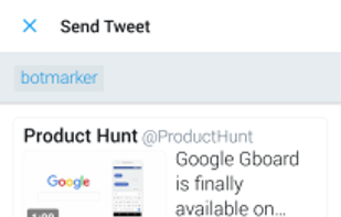 Optionally, add #tags to the DM