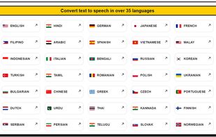 Languages supported by ttsfree.online