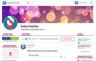 SubscribeStar screenshot 1