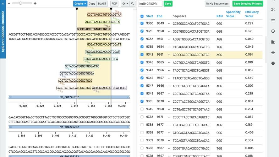 Benchling Online lab notebook software, including DNA design tools