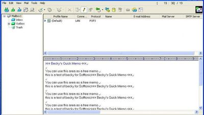 Becky! Internet Mail on a Windows OS