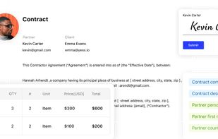 Electronic signature for your proposal and contract.