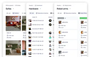 Track and manage any asset and view in different ways