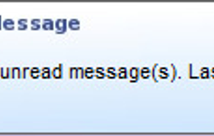 A typical message notification from fbquick.