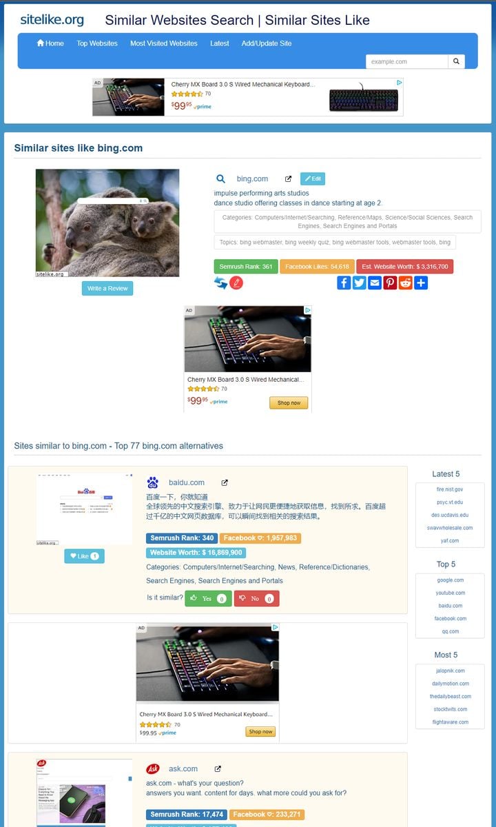 Sitelike Alternatives: Top 5 Similar Search Engines & Similar Websites ...