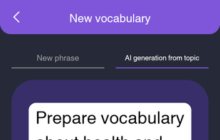 AI powered vocabulary builder