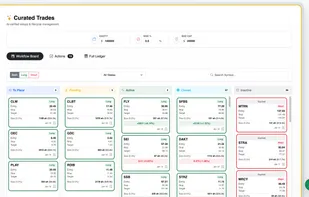 Curated Trades Kanban