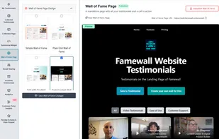 Famewall wall of fame page