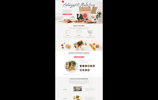 Plated's homepage from plated.com