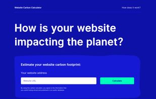 Website Carbon Calculator screenshot 1