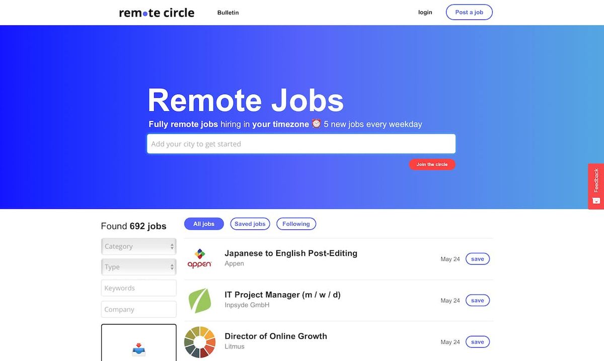 Remote Circle Alternatives: 25+ Job Search Services and similar ...