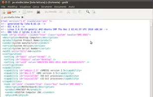 Screenshot of XML report generated with Save command