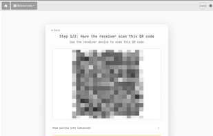 Create a session using a QR code.