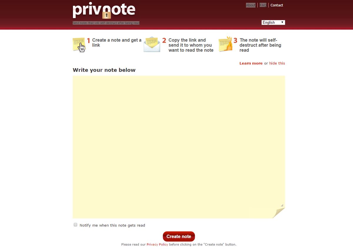 Privnote: App Reviews, Features, Pricing & Download | AlternativeTo