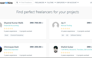 Freelancertohire.com screenshot 1