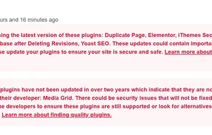 Identify issues within your WordPress site that needs your attention.