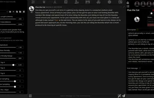 Default chat interface in Advanced Mode with 'Character Management' and 'AI Response Configuration' interfaces open