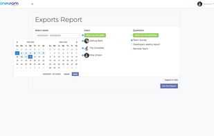 Export in PDF or CSV format