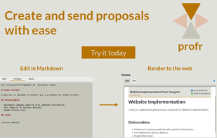 Proposals written in Markdown