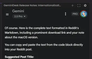 GeminiDesk screenshot 2