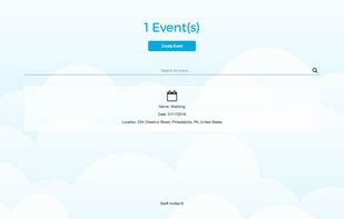 Swift Invites app: Events Dashboard