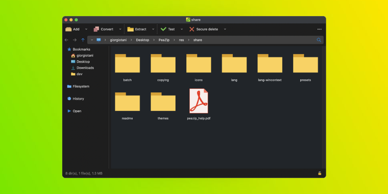 PeaZip 10.5 released with file manager performance boost, hidden files visibility and more image