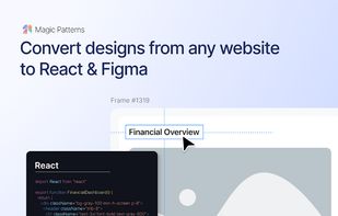 HTML to React &amp; Figma screenshot 1