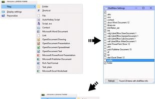 ShellNewSettings screenshot 1