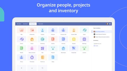 Organize people, projects and inventory