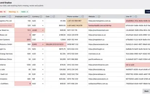 Ivandt has an Excel like interface and respect many of the Excels keyboard navigations. It's easy to quickly go through your uploaded file and edit , clean or fix them