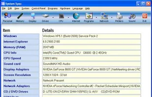 System Spec screenshot 2