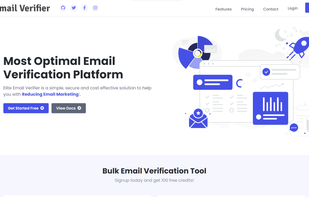 Homepage of Emailverifier