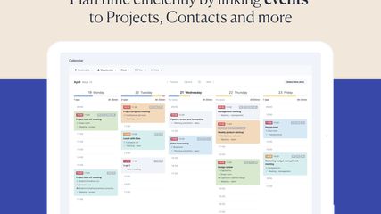 Manage your time holistically, schedule meetings in shared calendars that are linked to customers and projects, while each user can manage their own task list. Completed tasks and events automatically feed into work reports.