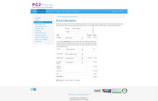 Letter pricing calculator
