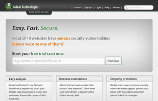 Website security scan page