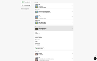 Explore tracks added to your Spotify playlist