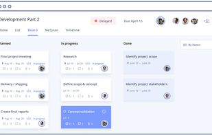 The Kanban Board shows you the tasks of each project and allows you to segment them in different categories, based on how far you've made it through the completion process.