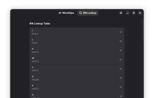 Word2IPA screenshot 1