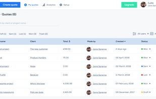 Manage and search your price quotes