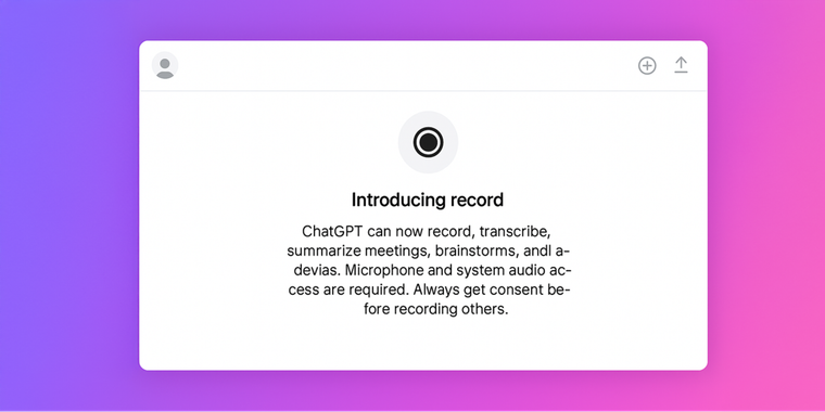 ChatGPT Business adds cloud integrations and meeting recording with deep research tools image