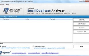 SysTools Email Duplicate Analyzer screenshot 1