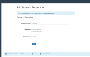2. Edit Domain Reservation
