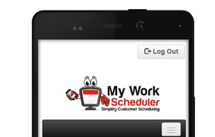 My Work Scheduler daily work schedule as by the Worker on a smart phone